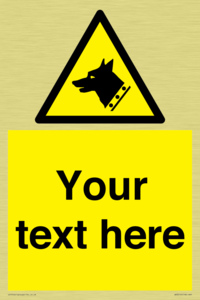 Custom Warning: Guard dog